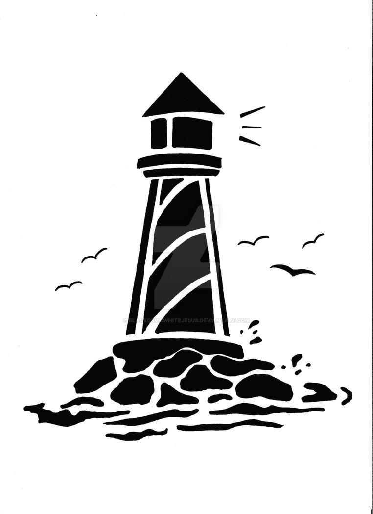free lighthouse clipart black and white - photo #9
