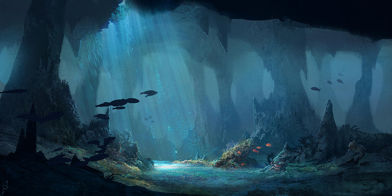 underwater cave clipart - photo #34