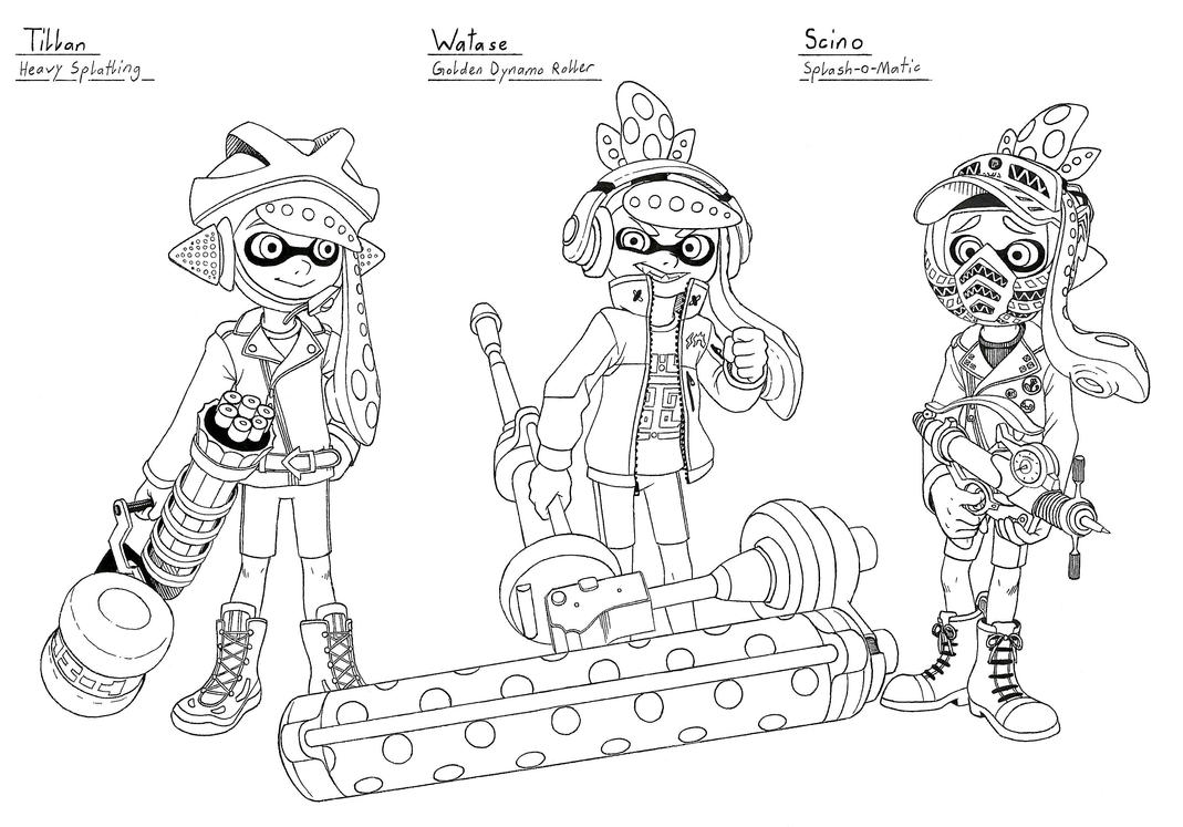 callie and marie splatoon coloring pages - photo #33