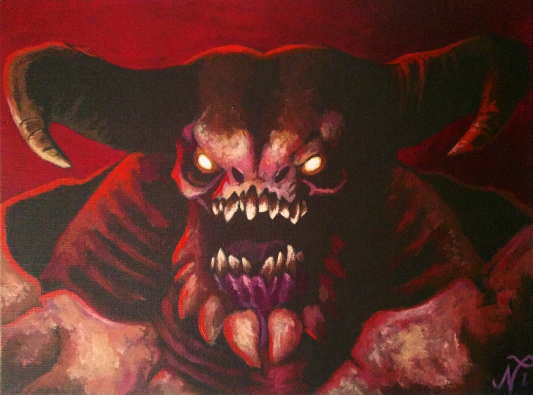doom_baron_of_hell_painting_by_xous54-d9