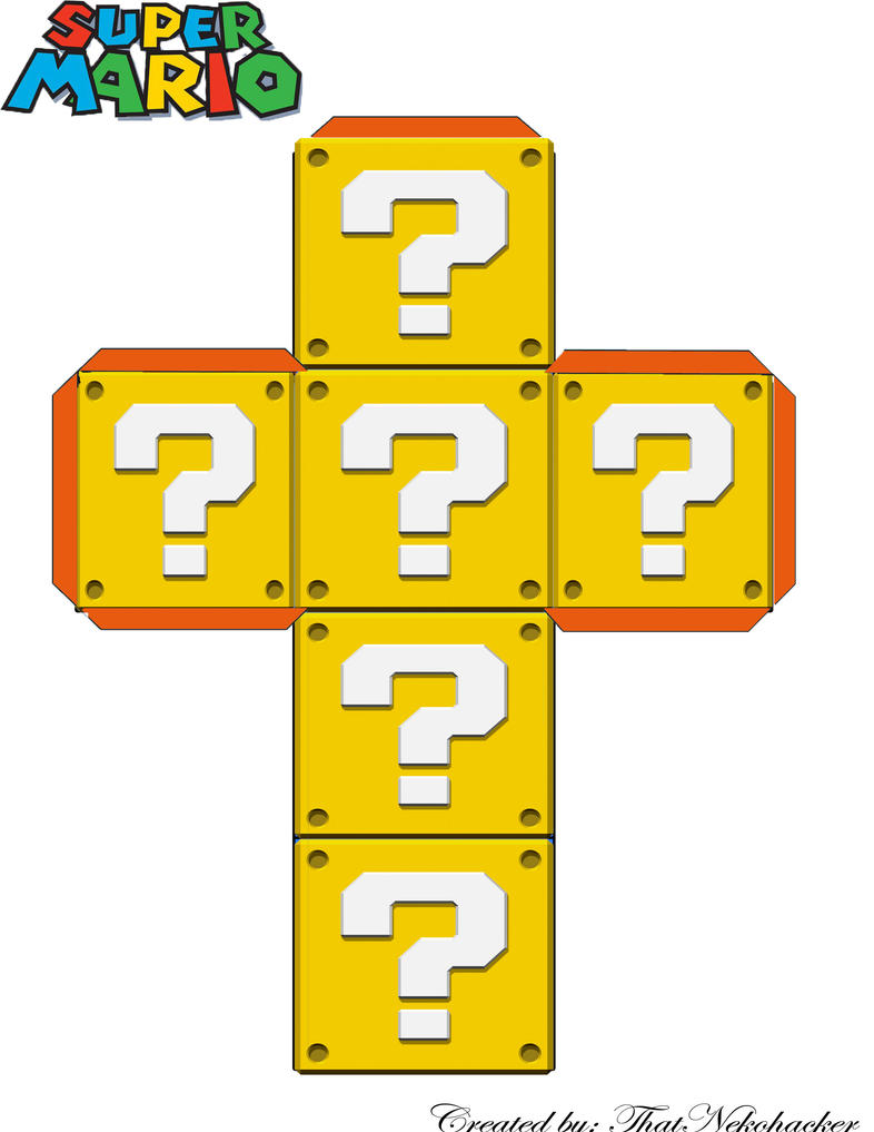 Super Mario Question Block Printable