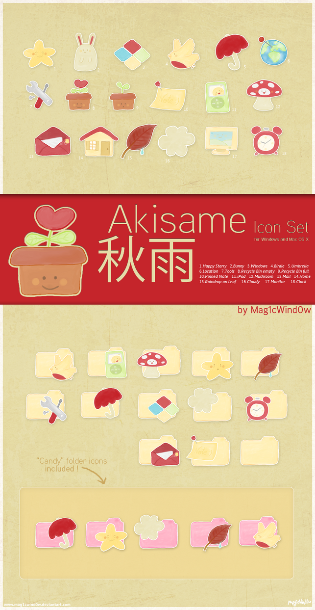 Akisame Icon Set by Cappippuni