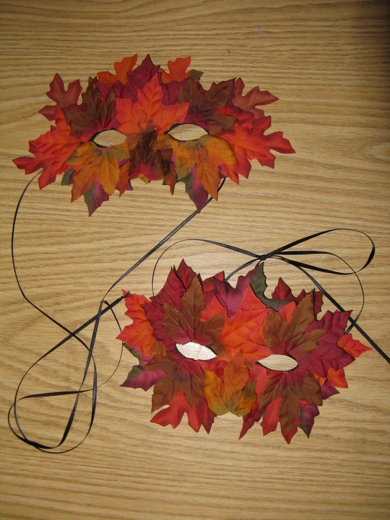 Autumn Leaves Masks by Gwenyver-Costumes