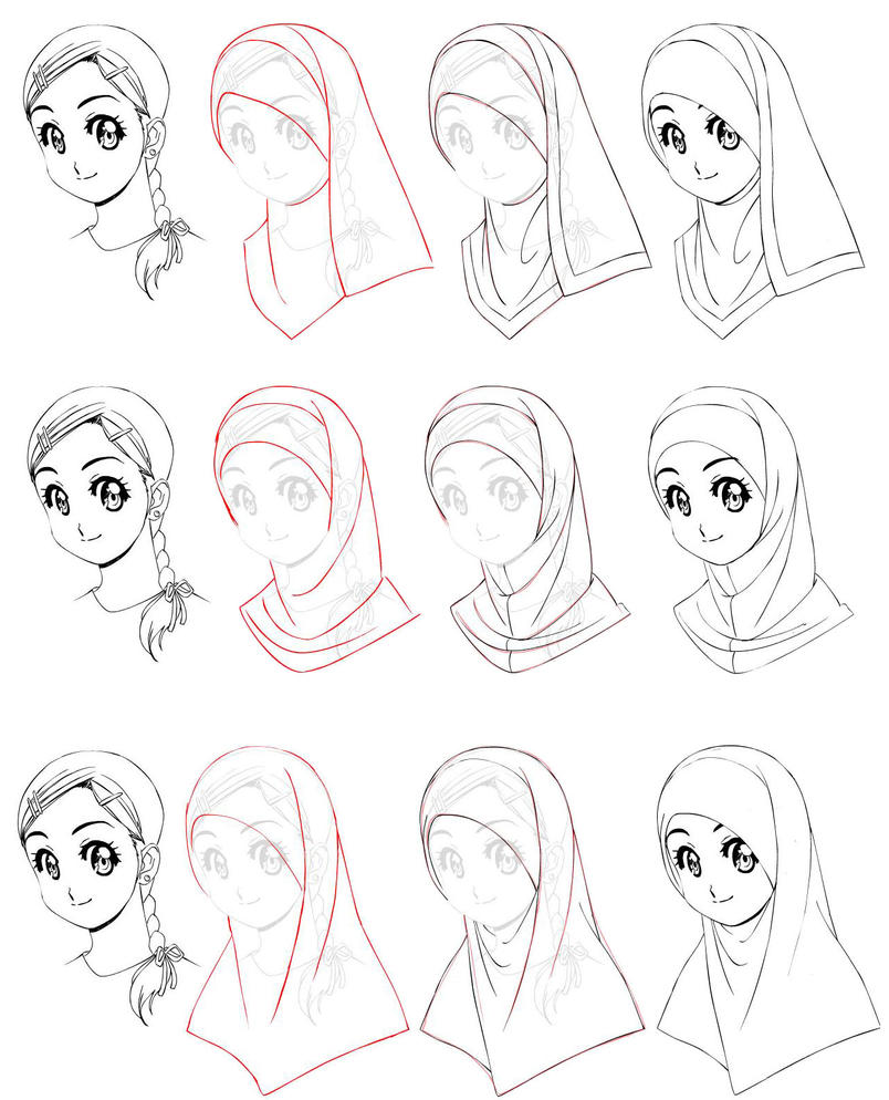 Hijab drawing by usmanninjabutt on DeviantArt