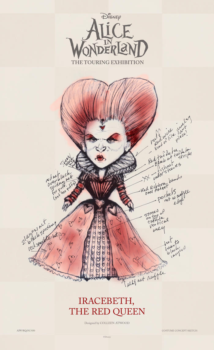 The Red Queen - Costume Sketch by AliceInWonderland on DeviantArt