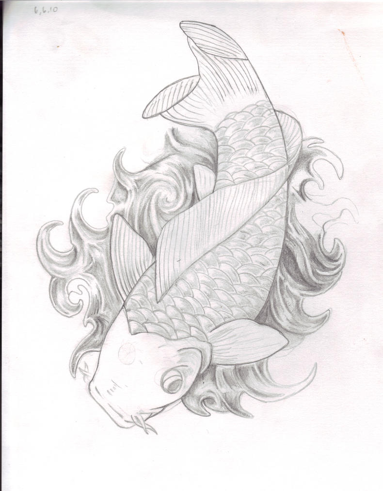 koi fish tattoo sketch by ATARINET on DeviantArt