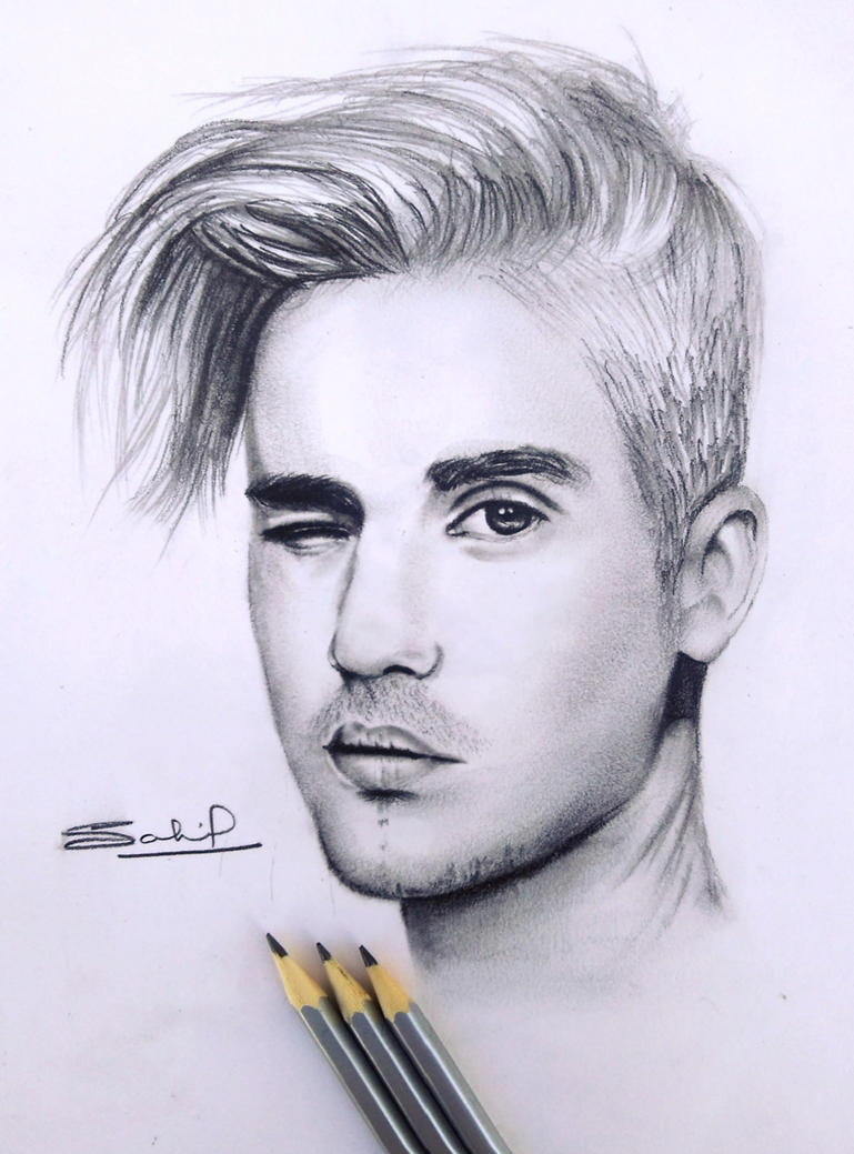 Pencil sketch of Justin Bieber. by Iamsahilartist on DeviantArt