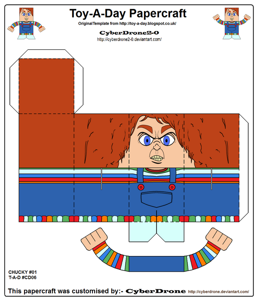 Toy-A-Day CD06 - Chucky Papercraft by CyberDrone2-0 on DeviantArt