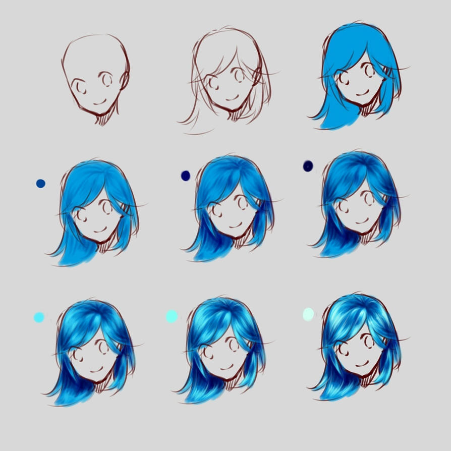 How I Draw Hair By HoldSpaceShift On DeviantArt