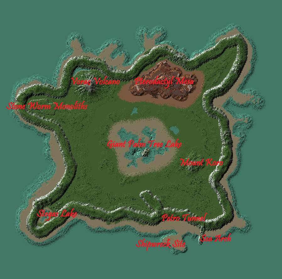 Prehistoric Island Map by Raysss