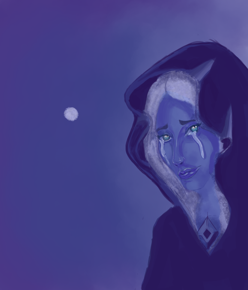 A thing i worked on the whole day. It looks very ...unpleasant. The character is blue diamond from steven universe. I do not own the character.