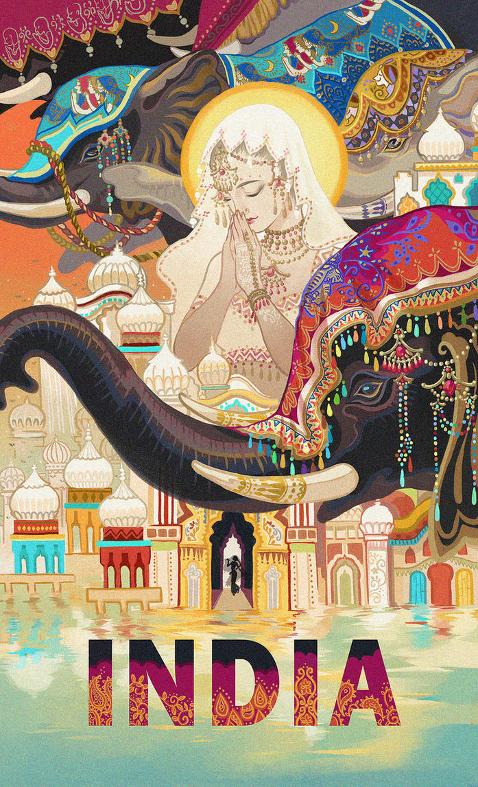 Travel poster India by KibiQeQ on DeviantArt