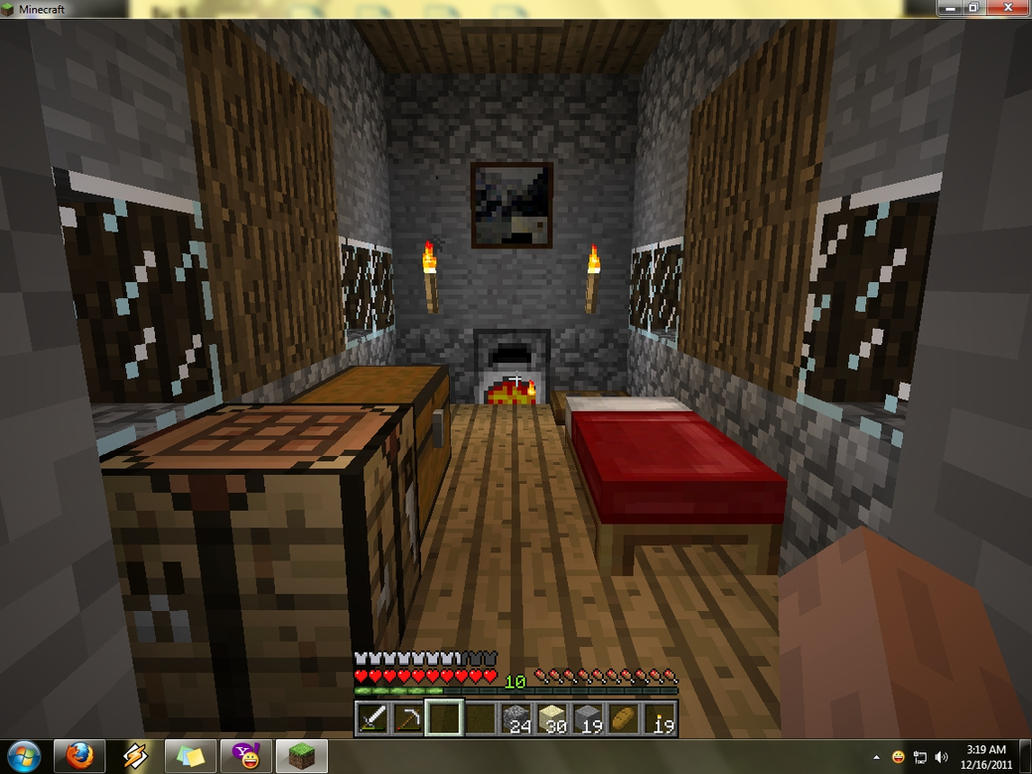 Minecraft - Inside my house by Half-dude on DeviantArt