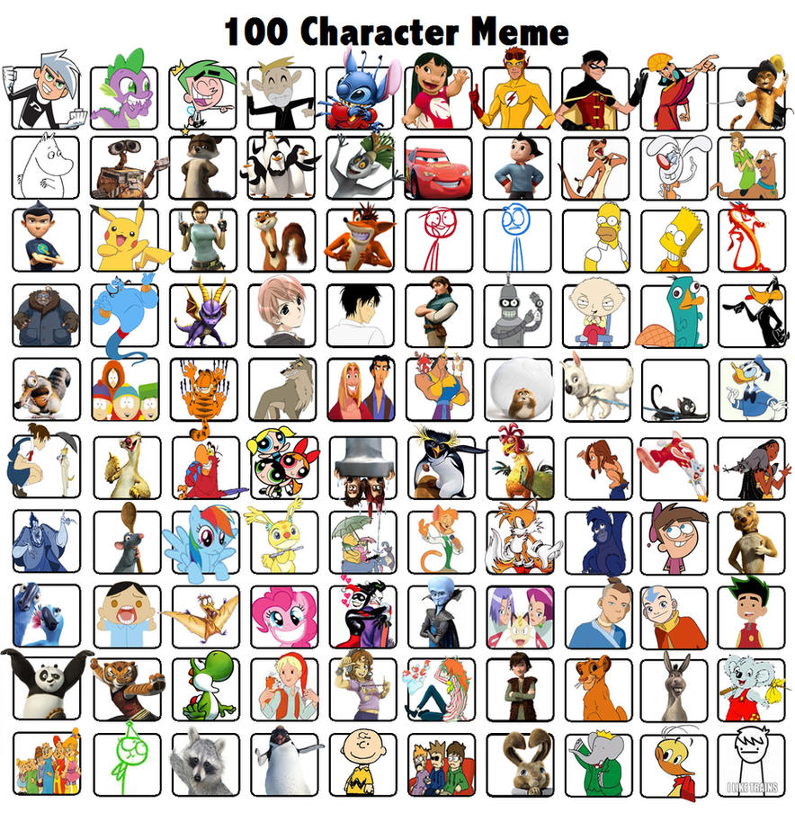 100 Character Meme by Minniii on DeviantArt