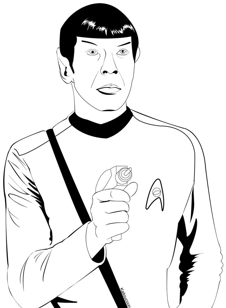 Spock Coloring Page by KaitouCoon