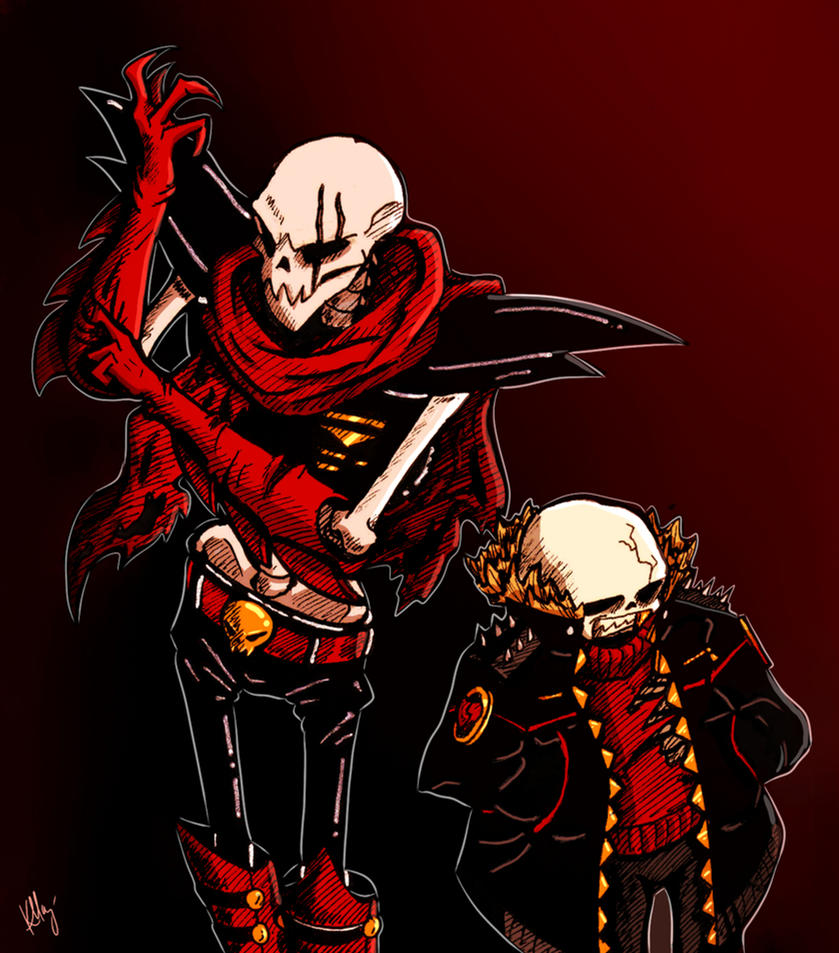 Underfell Sans and Papyrus by MrKirboy on DeviantArt