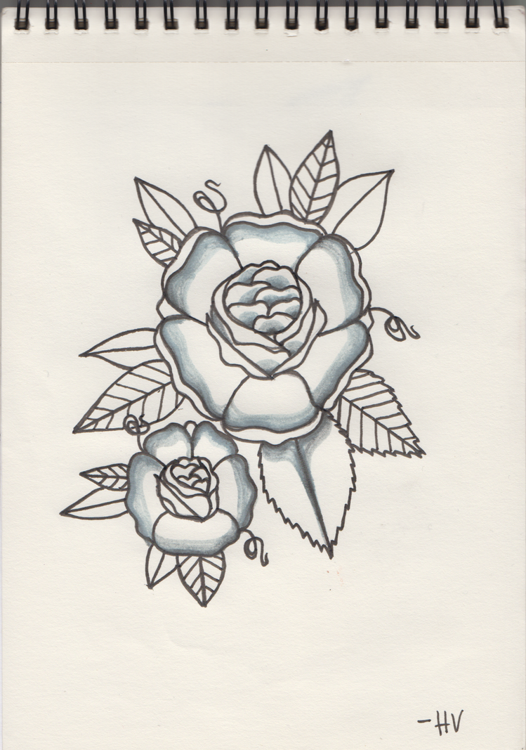Traditional Flower Tattoo Design by D-ragonstone on DeviantArt