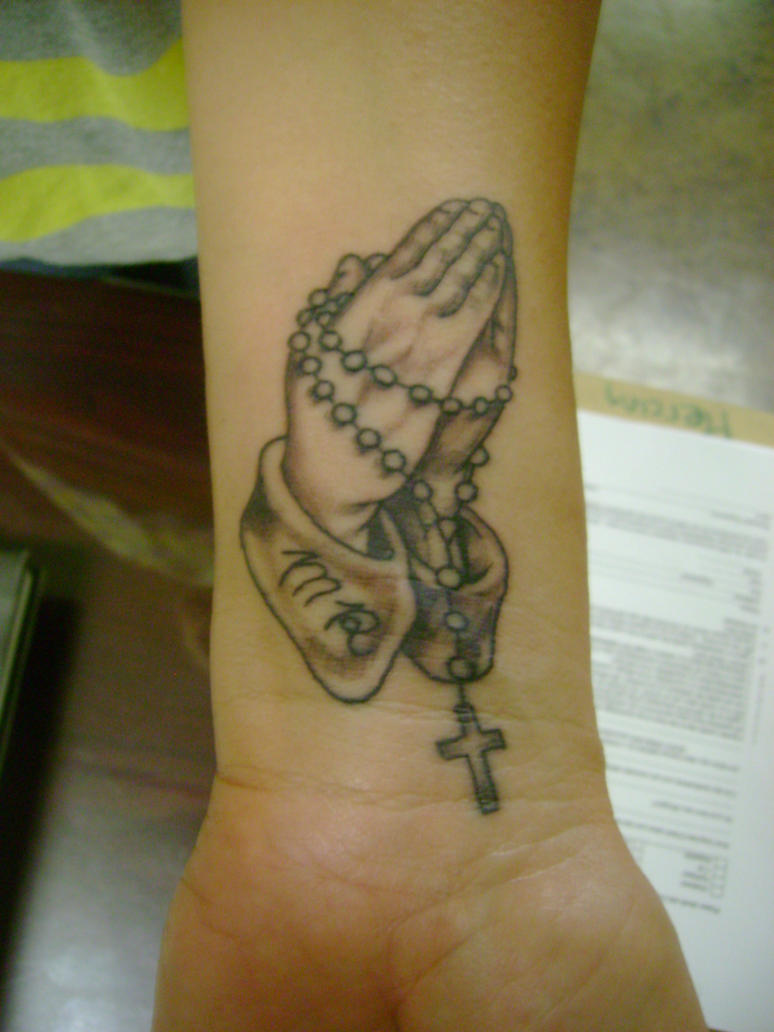 praying hands wrist tattoo by Toast79 on DeviantArt