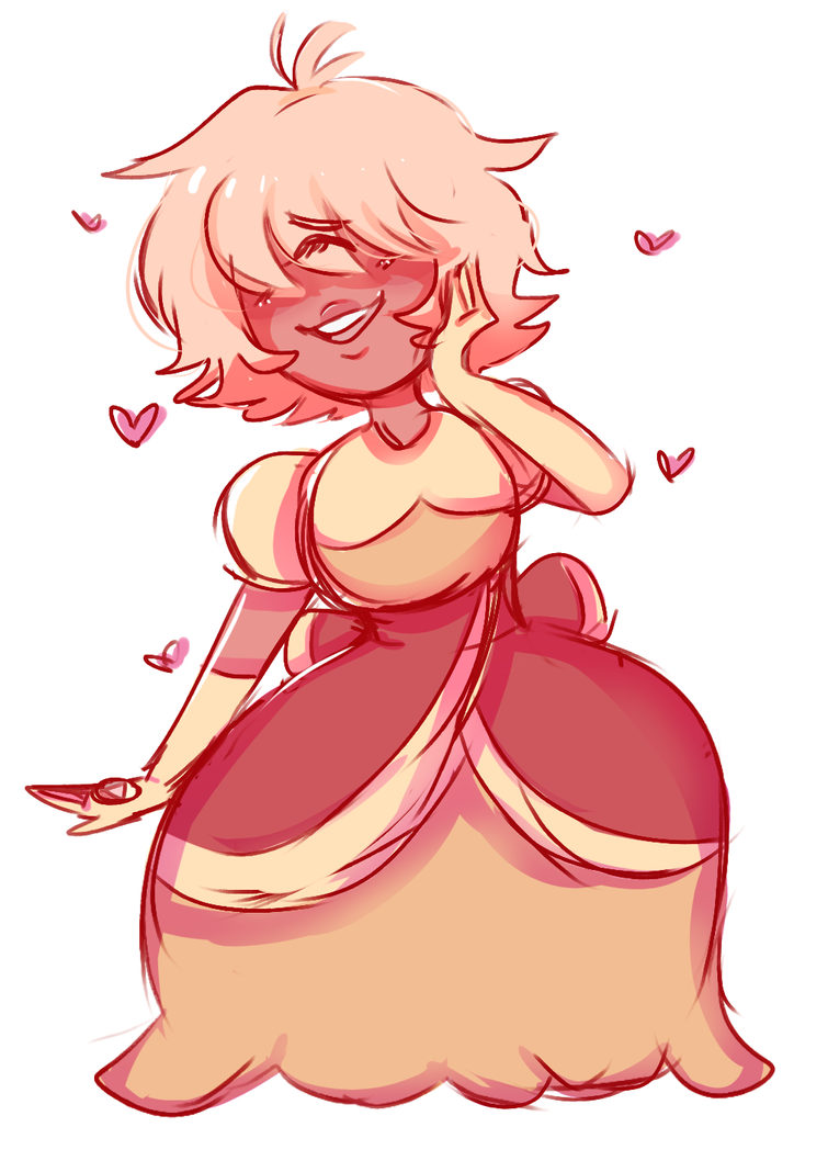 i made a sketch of my fascinating queen padparadscha and i thought it was cute so i'll just put this here and go goodbye su - rebecca sugar