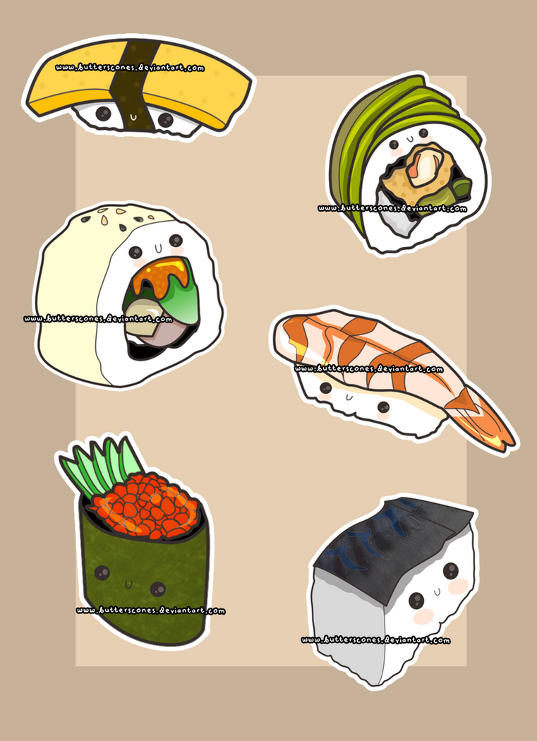 Commission - Sushi Collection by Butterscones on DeviantArt