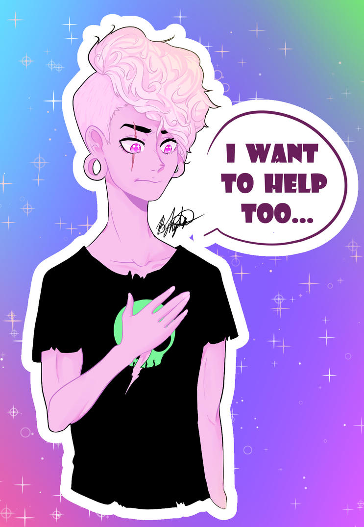 New Lars from the Steven Universe show. <3 Drew a few months back but.
