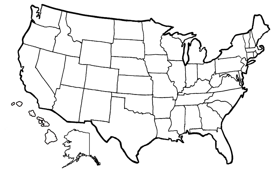 Us Map Of States Coloring Page