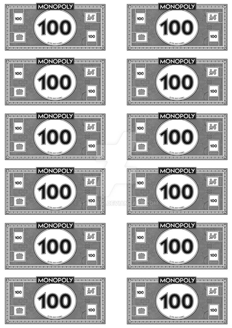 Monopoly Money 100's by Leighboi on DeviantArt