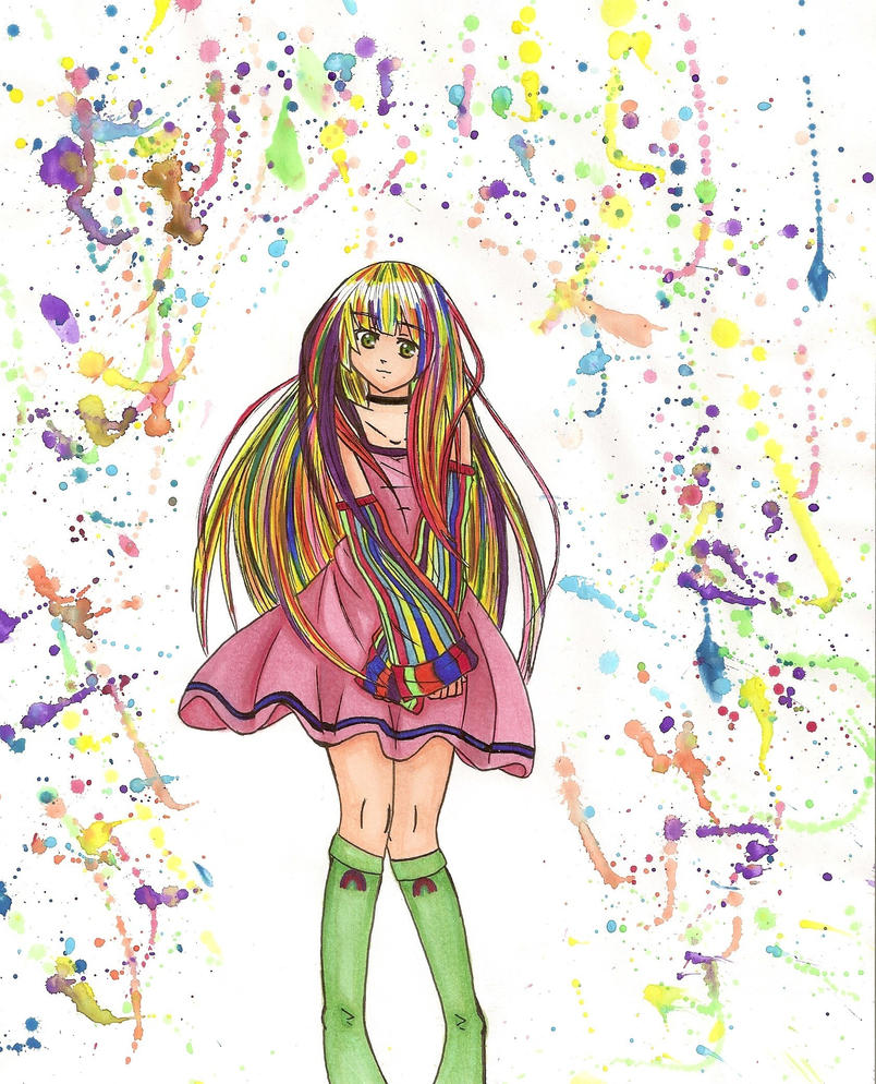  Rainbow  Girl  by kawaii  little neko on DeviantArt