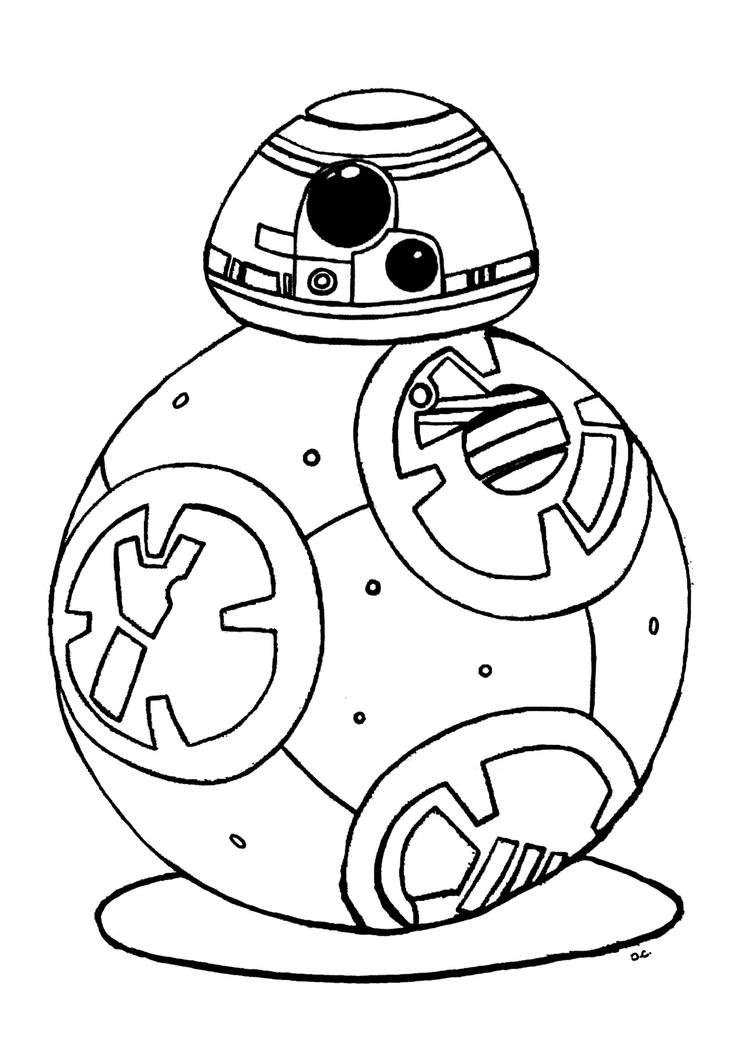 Coloriage Star Wars 7 Bb8