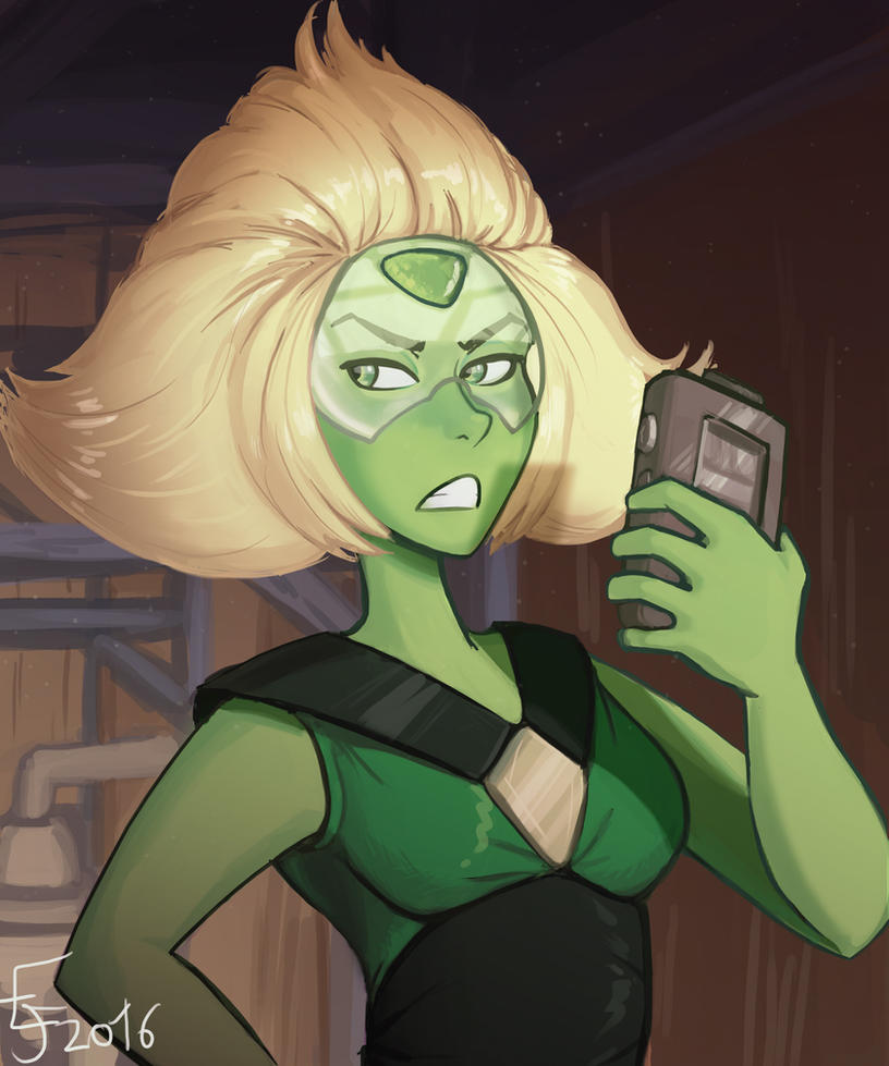 Peridot! My fav character. I spent way too much time on this fan art (totally worth it because Peridot ^^) also learned a lot from this onedone live on stream: twitch.tv/egomanfreeman