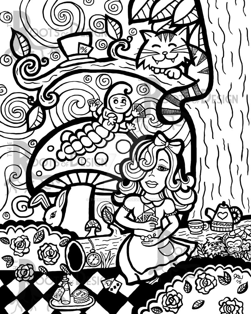 Alice In Wonderland Print by TheRootsOfDesign on DeviantArt