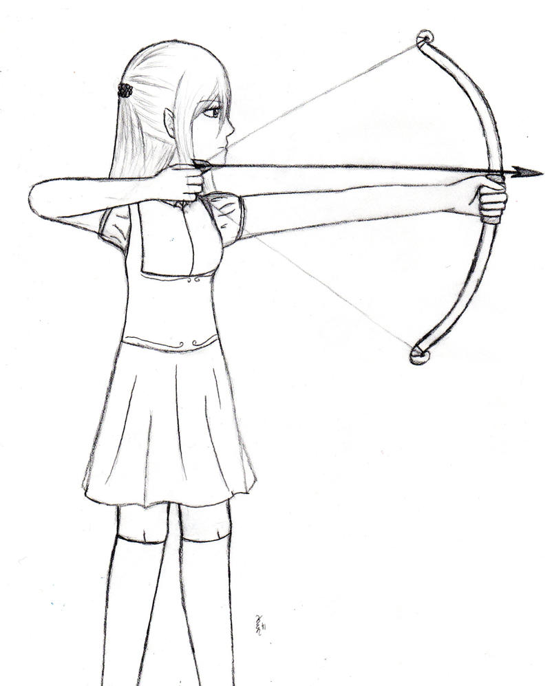Elf girl with bow and arrow by Kelsey-chan12 on DeviantArt