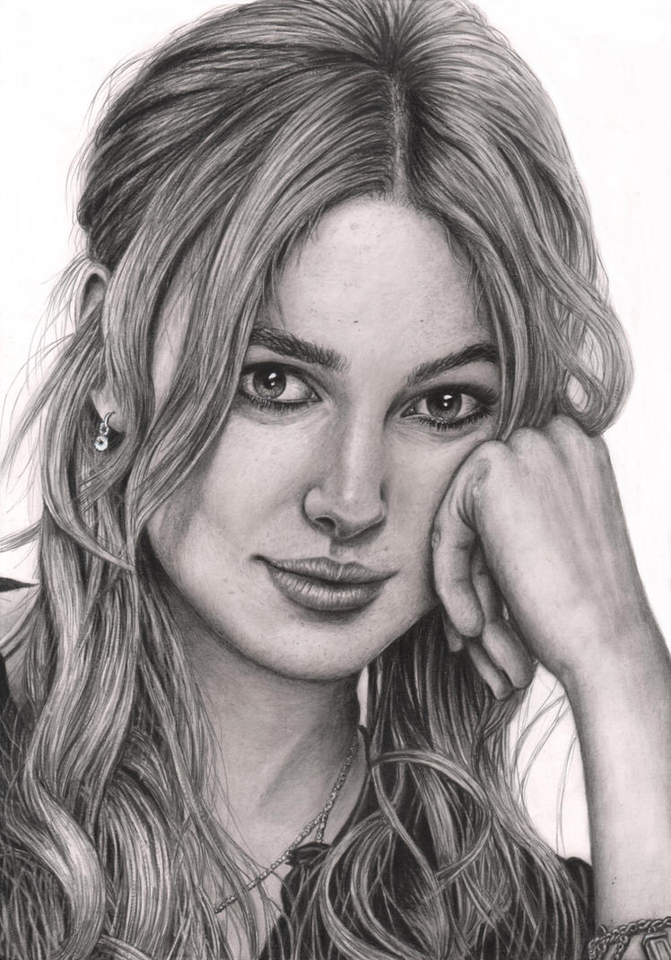 'Keira Knightly' graphite portrait (no background) by Pen