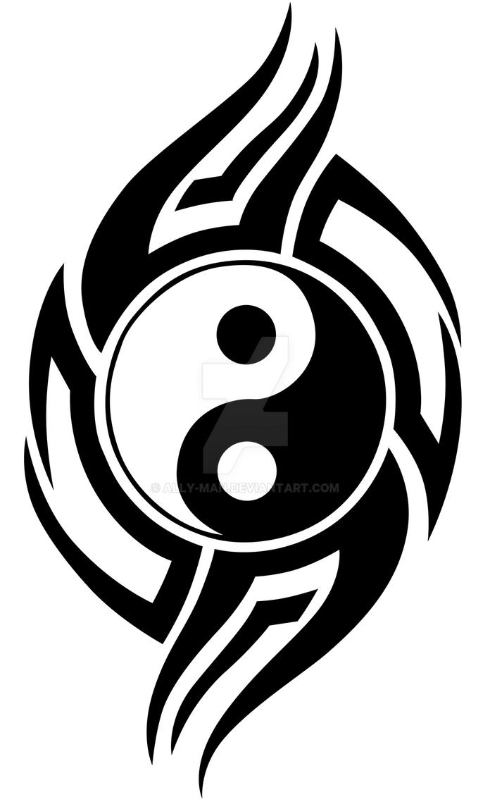 yin yang tribal tattoos