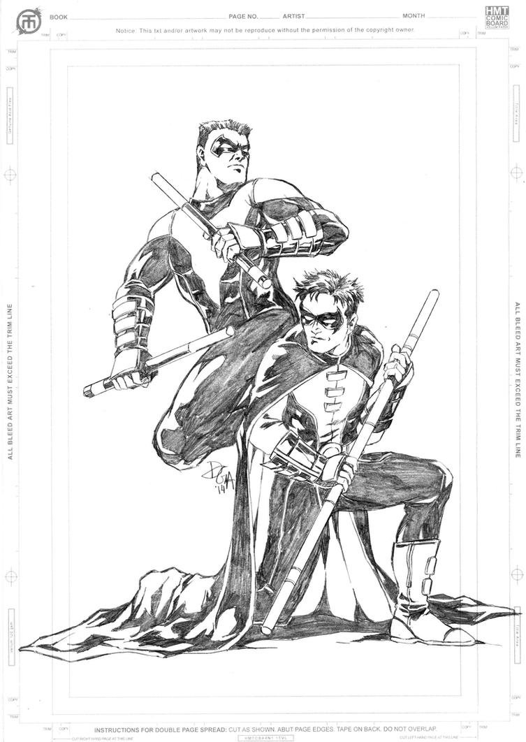 Robin and Nightwing by donnyg4 on DeviantArt