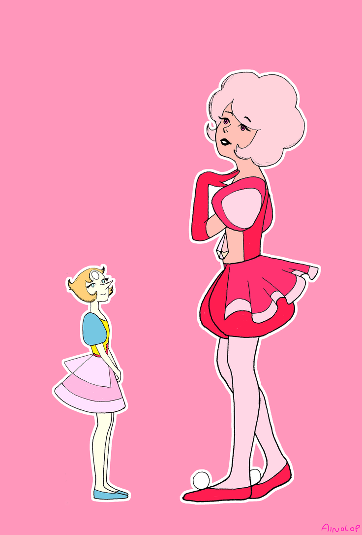 pink diamond and pink pearl from steven universe