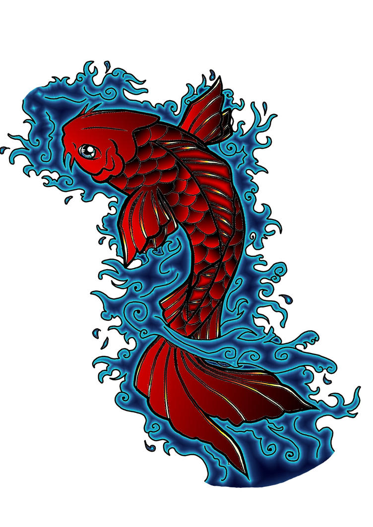 Red Koi Fish by Silmegil on DeviantArt