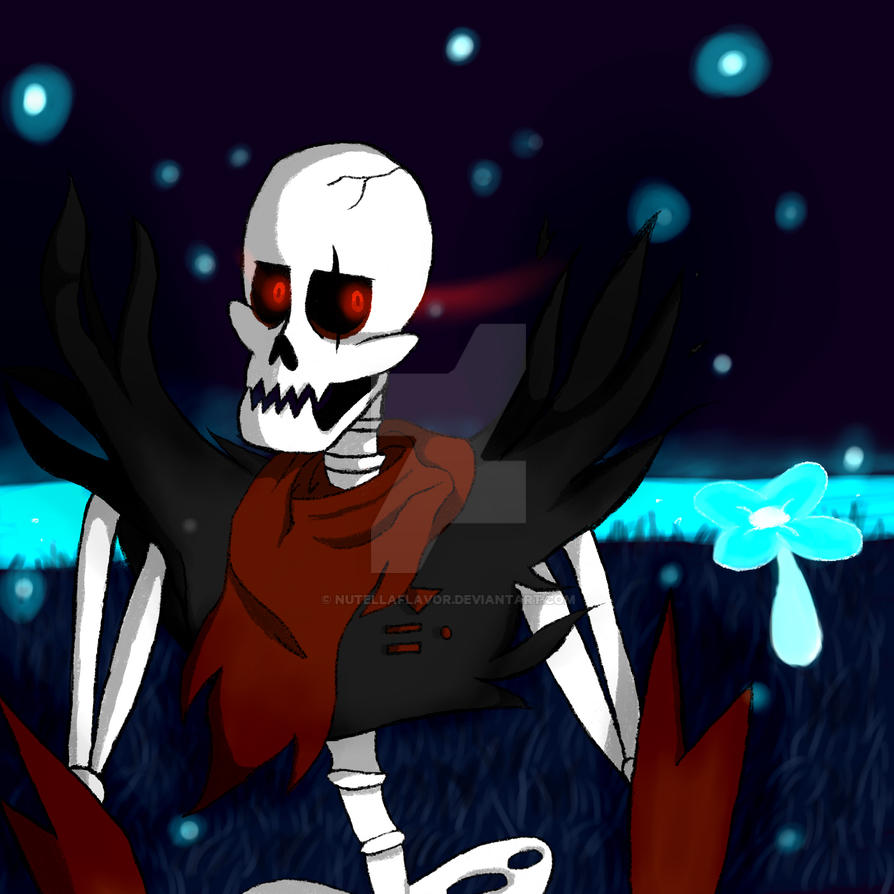 Underfell - Papyrus in Waterfall by NutellaFlavor on DeviantArt