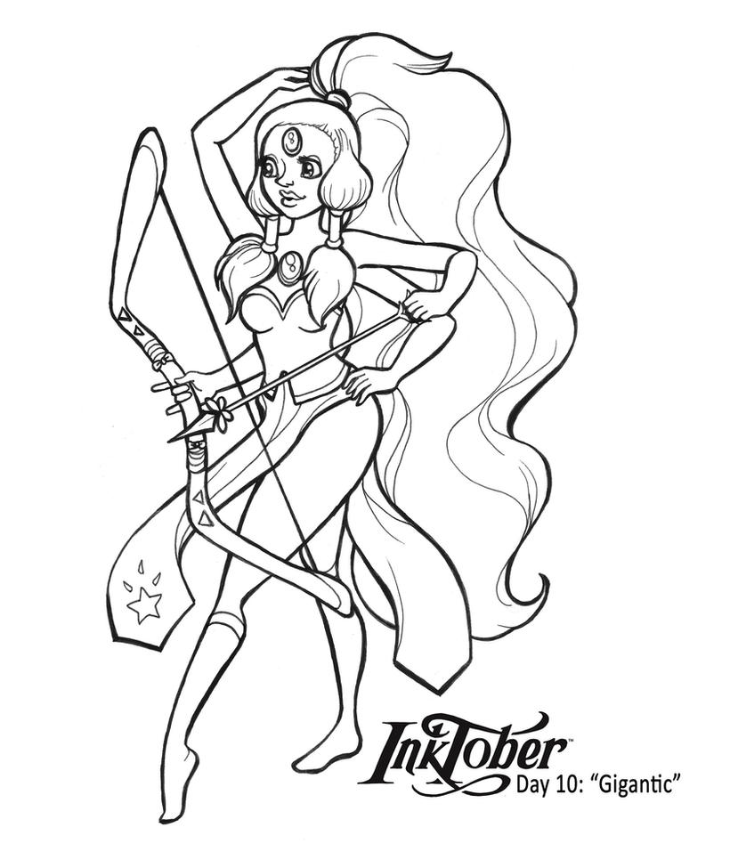 ♪♫All I wanna be, is someone who gets to see, a giant woman!♫♪ -- Haha, yeah, for Inktober's "Gigantic" I thought of Steven Universe fusions, so I ended up drawing Opal. She...