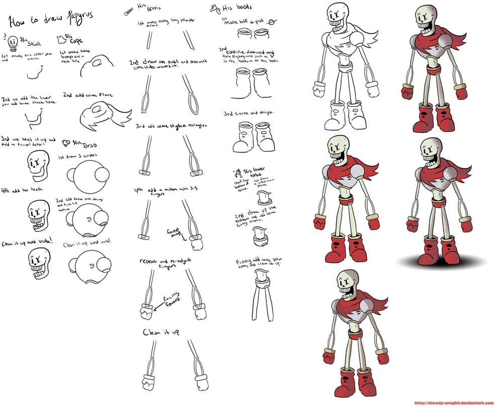 How to draw Papyrus by Bloody-Uragiri on DeviantArt