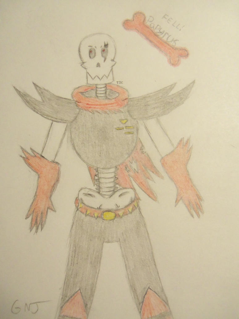 Underfell!Papyrus (colored version) by TheIndianaCrew on DeviantArt
