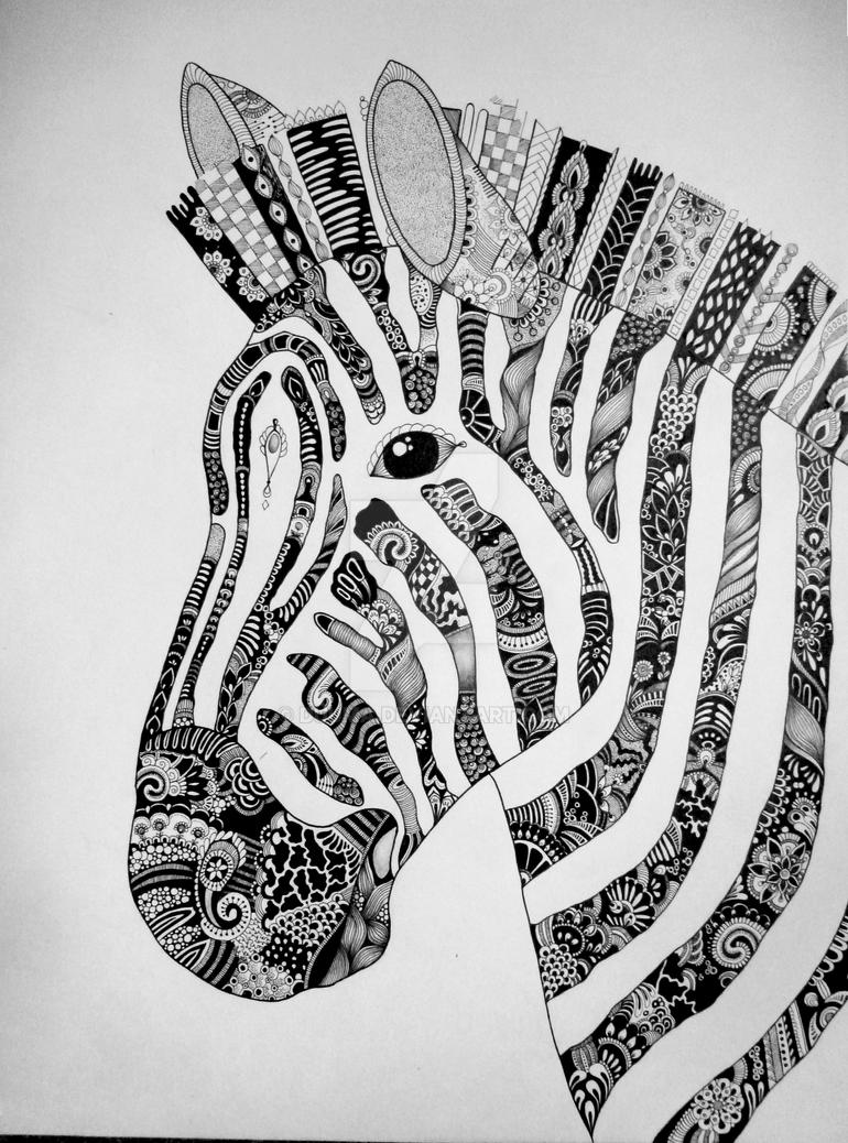 Zebra zentangle by Duuma on DeviantArt