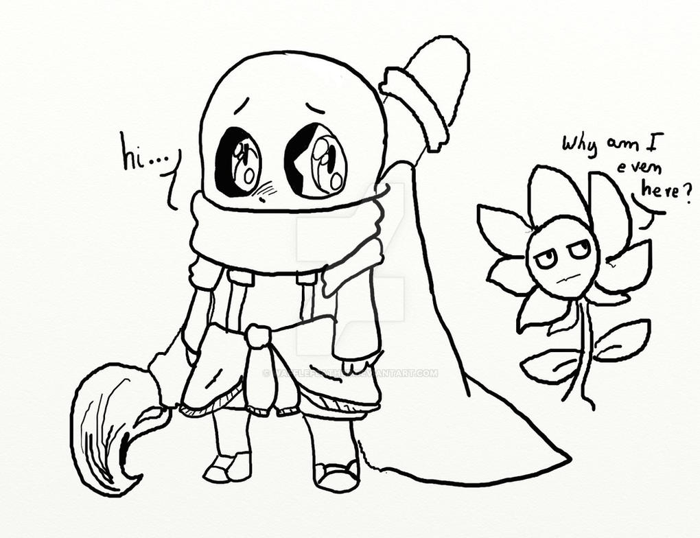 Ink Sans And Flowey by wafflefeather on DeviantArt