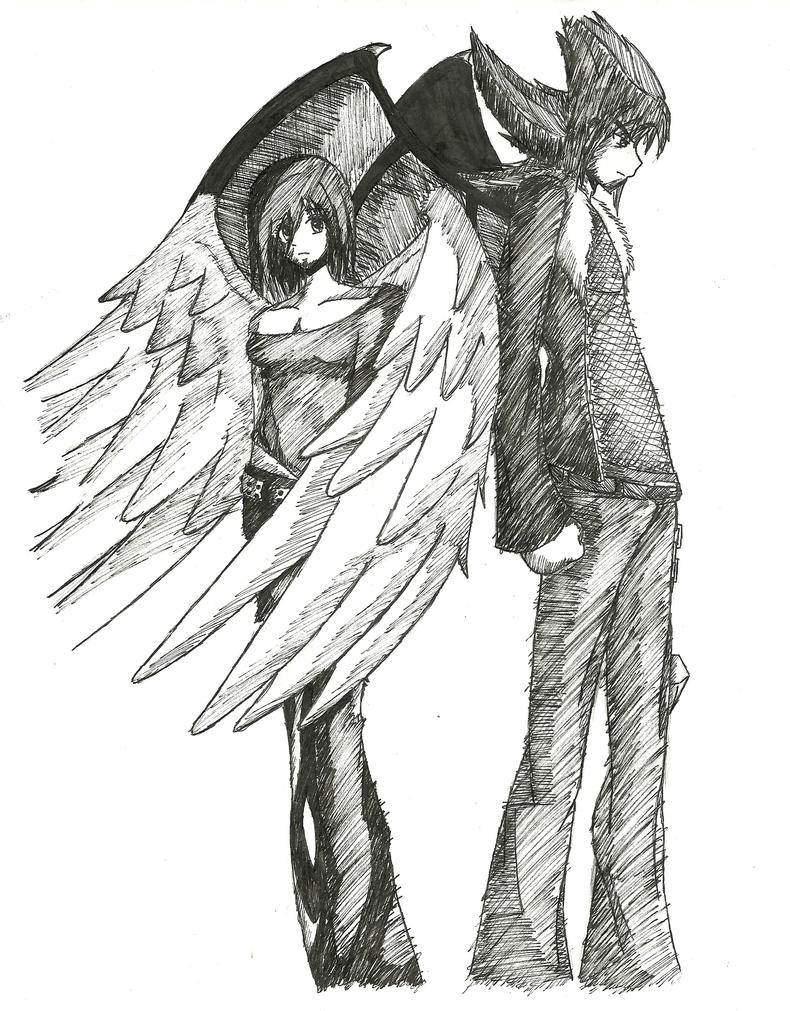 Angel and Demon by Misuki-Hikotsu on DeviantArt