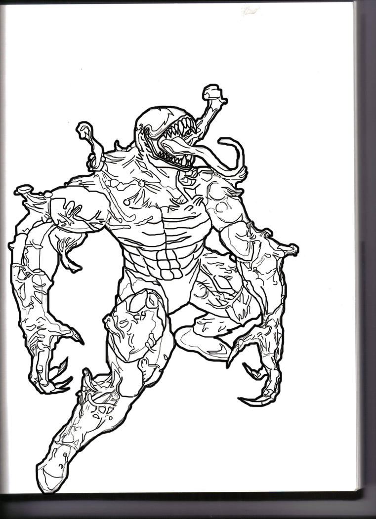 Ultimate Venom inked by Khos on DeviantArt