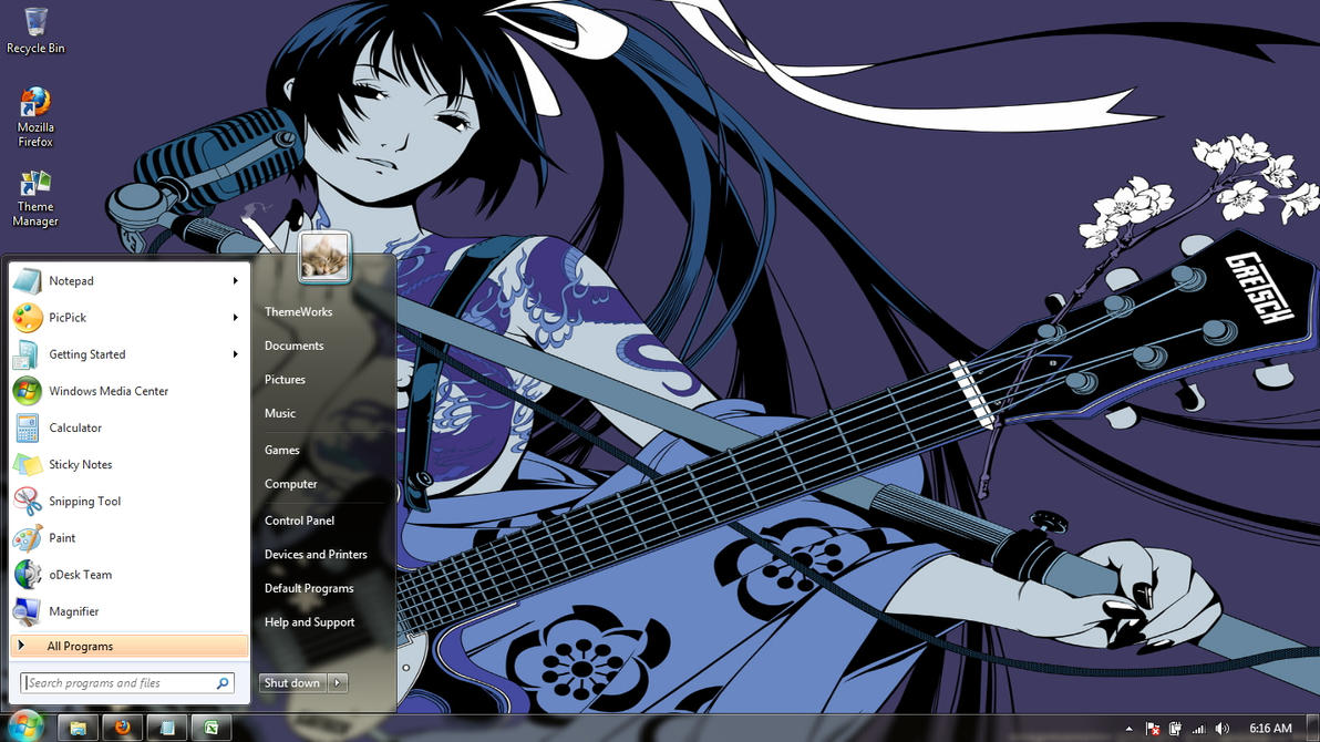 Anime-girls-40 Windows 7 theme by windowsthemes on DeviantArt