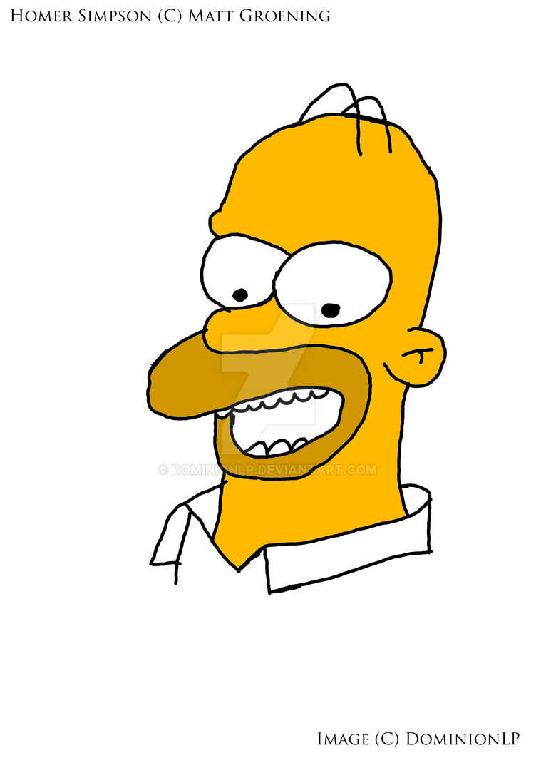 Homer Simpson Drawing by DominionLP by DominionLP on