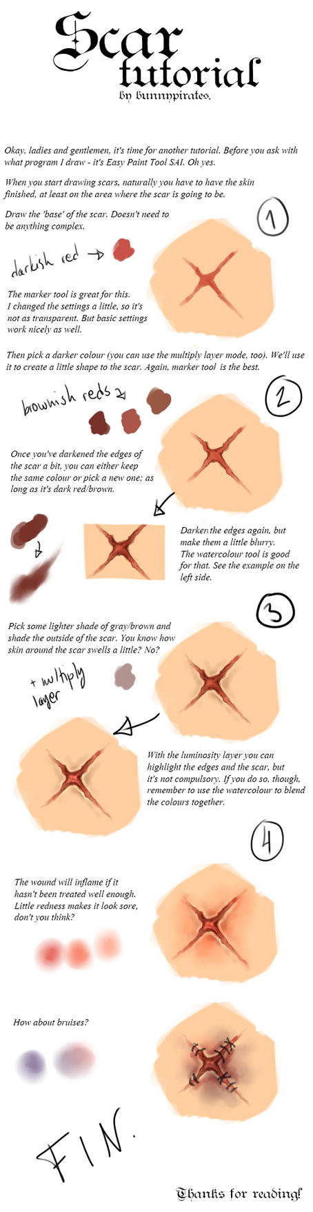 Scar tutorial by bunnypirates on DeviantArt