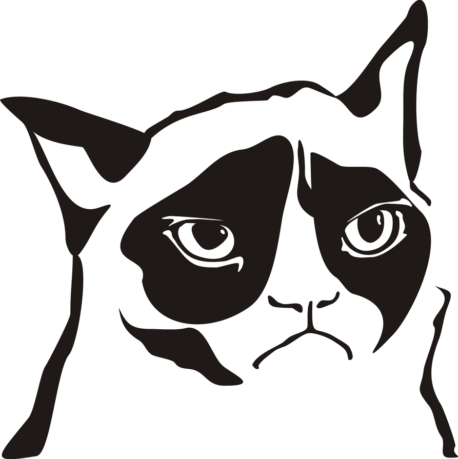 Tard the Grumpy Cat (vectorized) by DrLeprechaun on DeviantArt