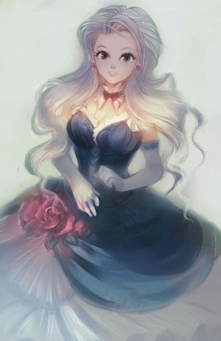Girl With White Hair By Kardie On DeviantArt